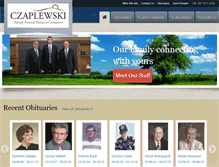 Tablet Screenshot of czaplewskifuneralhomes.com